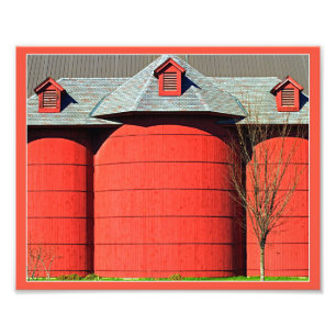 Red Silos Photo Print