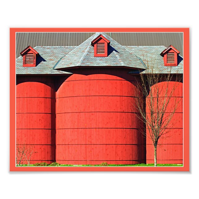 Red Silos Photo Print (Front)