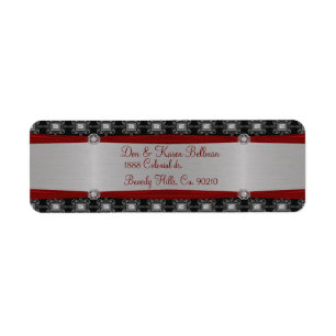 Red Silver Black Ornate Elegance