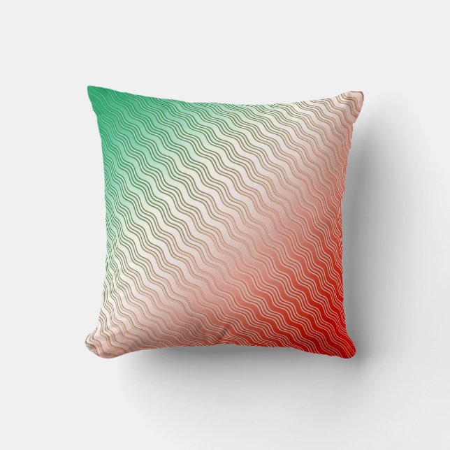 Red Silver Green Cushion (Front)