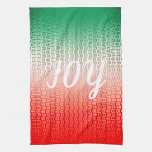 Red Silver Green - Customisable Tea Towel