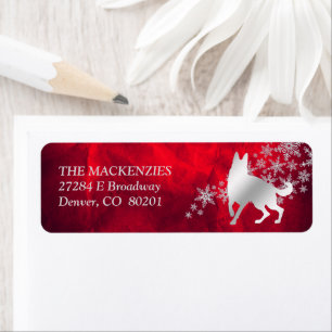 Red Silver Winter German Shepherd Dog Address