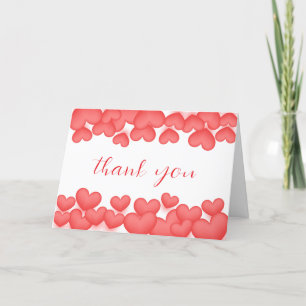 Red Simple A Little Sweetheart Baby Shower  Thank You Card