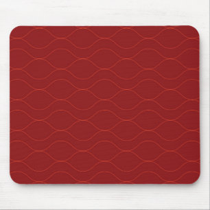 Red, simple, elegant, cool wave abstraction art mouse mat
