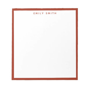 Red Simple Modern Notepad