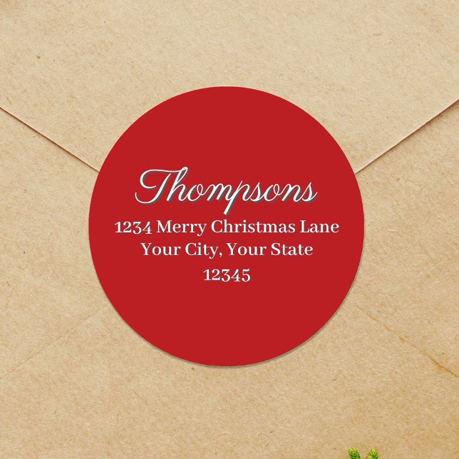 Red Simple Return Address Label (Simple red return address label)