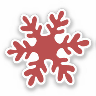 Red Simple Snowflake Christmas