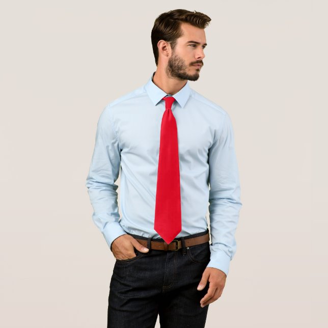 Red Simple Solid Tie (In Situ)