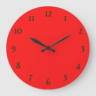 Red simple wall clock