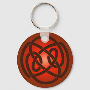 Red Single Loop Knot Keychain