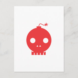 red skull postcard