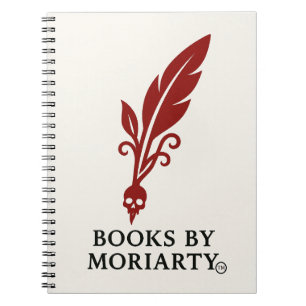 Red skull-quill notebook