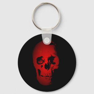 Red Skull Skeleton Key Ring