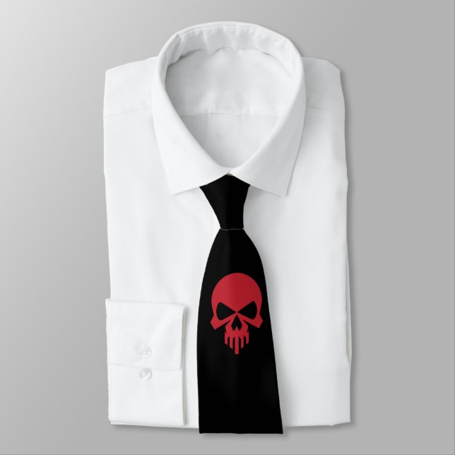 Red Skull  Tie (Tied)