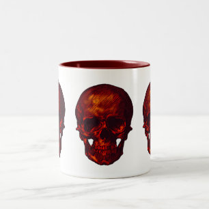 Red Skull Two-Tone Coffee Mug