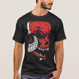 Red skull with horns T-Shirt