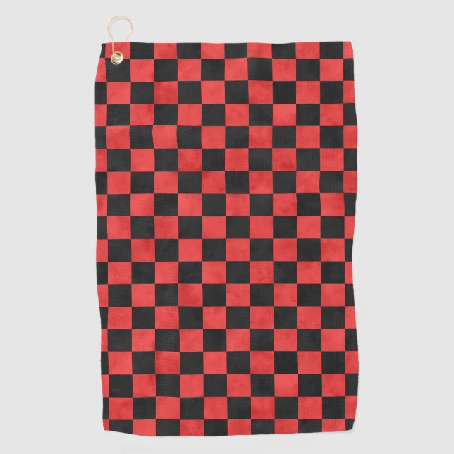 Red Skulls and Sunflower Series Design 5 Golf Towel (Front)