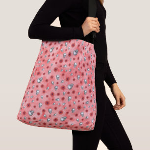 Red Skulls and Sunflower Series Design 6 Crossbody Bag