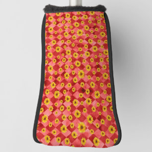Red Skulls and Sunflower Series Design 9 Golf Head Cover