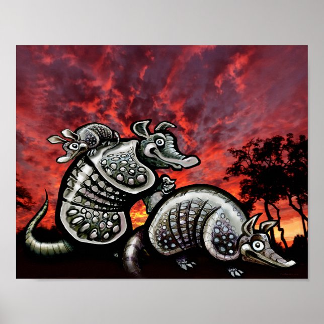 Red Sky Armadillos Poster (Front)