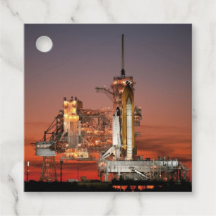 Red Sky for Space Shuttle Atlantis Launch Favour Tags