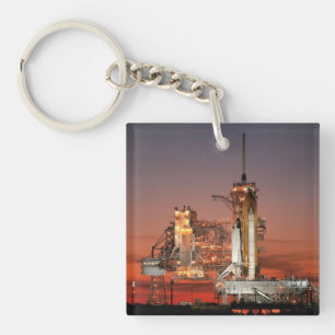 Red Sky for Space Shuttle Atlantis Launch Key Ring
