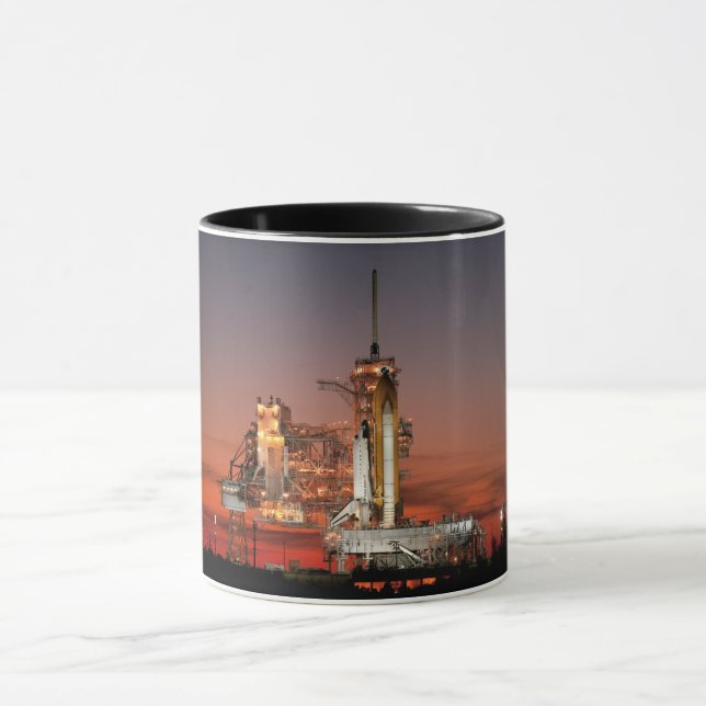Red Sky for Space Shuttle Atlantis Launch Mug (Center)