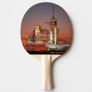 Red Sky for Space Shuttle Atlantis Launch Ping Pong Paddle