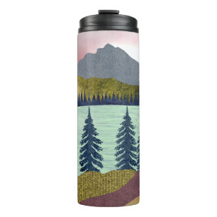 Red Sky Lake Landscape Thermal Tumbler
