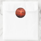 Red Sky @ Night Classic Round Sticker (Bag)