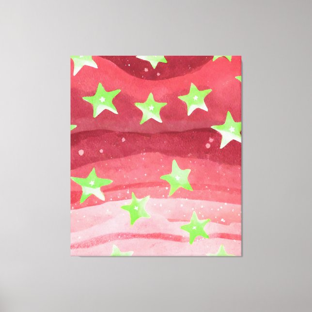 red sky with stars canvas print (Front)