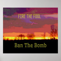 Red Skyscape #Banthebomb Political Resistance