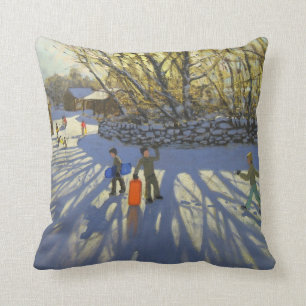 Red sledge Monyash Derbyshire Cushion
