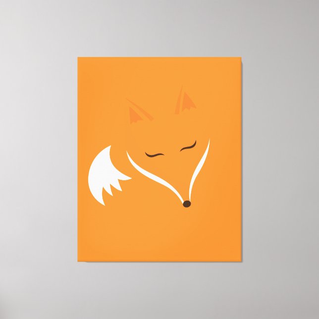 Red sleeping fox canvas print (Front)