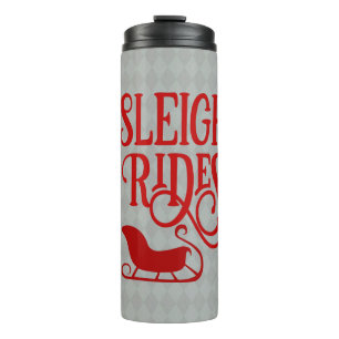 Red Sleigh Rides Holiday Thermal Tumbler