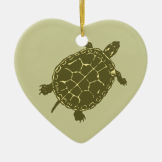 Red Slider Turtle Ceramic Tree Decoration
