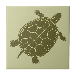 Red Slider Turtle Tile