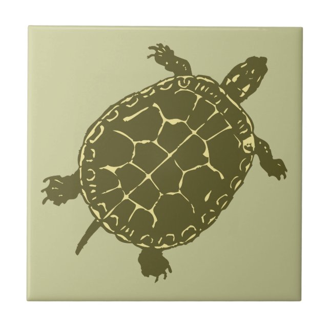 Red Slider Turtle Tile (Front)
