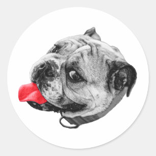 Red Smile Mark Classic Round Sticker