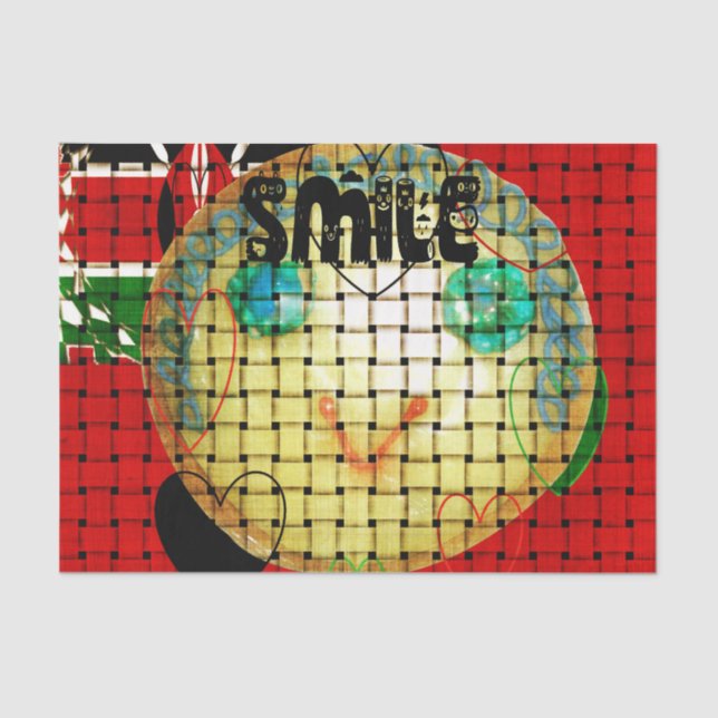 Red Smile Tissue Paper (Front)