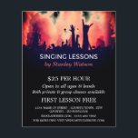 Red Smoke Concert Crowd, Vocalist Lessons Flyer<br><div class="desc">Red Smoke Concert Crowd,  Vocalist Lessons Advertising Flyers By The Business Card Store.</div>