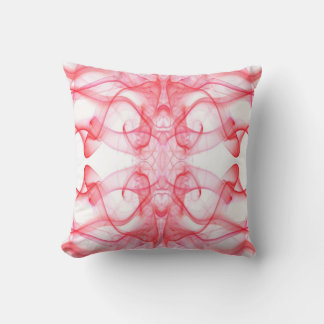 Red Smoke Symmetrical Minimalist Abstract Cushion