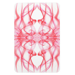 Red Smoke Symmetrical Minimalist Abstract Magnet