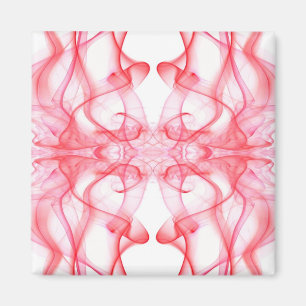 Red Smoke Symmetrical Minimalist Abstract Magnet