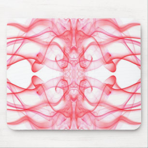 Red Smoke Symmetrical Minimalist Abstract Mouse Mat