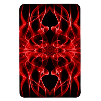 Red Smoke Symmetrical Minimalist Black Magnet