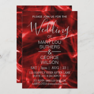 Red Smoke Wedding Invitation