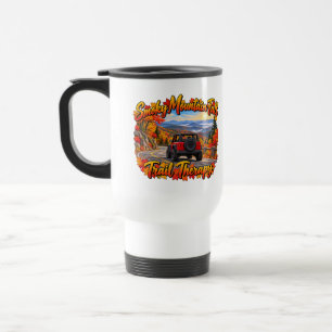 Red_Smoky Mountain Fall Trail Therapy Travel Mug