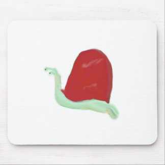 Red Snail Mouse Pad