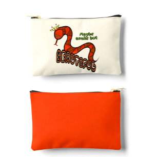 Red snake accessory pouch